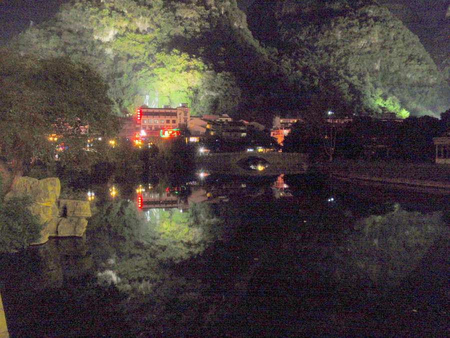 Yangshou at night.